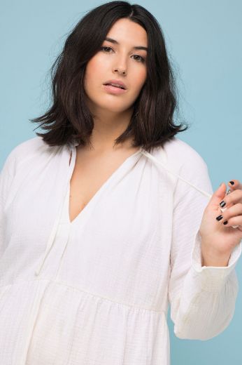 Plus size veliki brojevi Haljina dugih rukava za punije