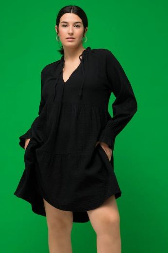 Plus size veliki brojevi Haljina dugih rukava za punije