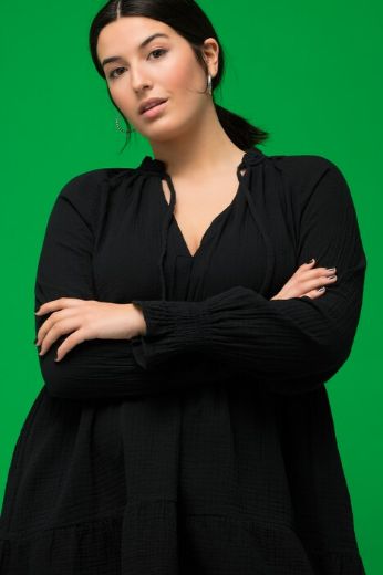 Plus size veliki brojevi Haljina dugih rukava za punije