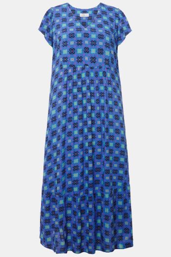 Plus size veliki brojevi Haljina maxi  A kroja s printom za punije