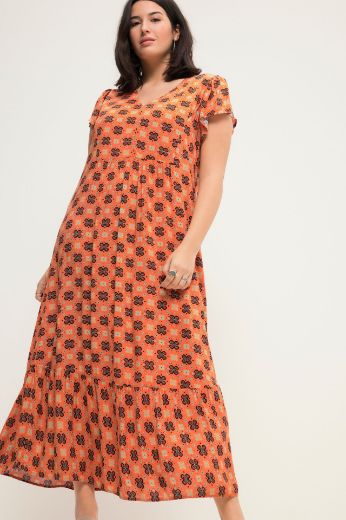 Plus size veliki brojevi Haljina maxi  A kroja s printom za punije