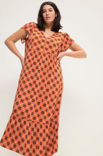 Plus size veliki brojevi Haljina maxi  A kroja s printom za punije