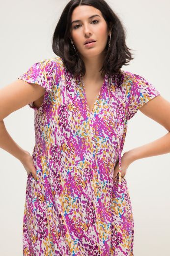Plus size veliki brojevi Haljina A kroja spuštenih rukava za punije