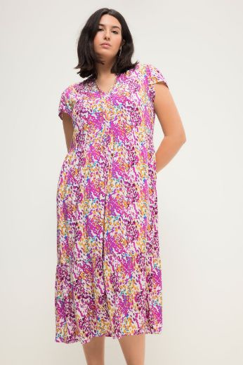 Plus size veliki brojevi Haljina A kroja spuštenih rukava za punije