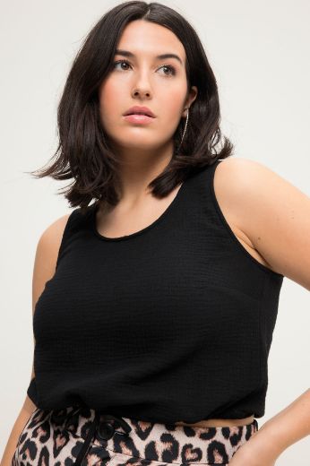 Plus size veliki brojevi Majica bez rukava na vezanje za punije