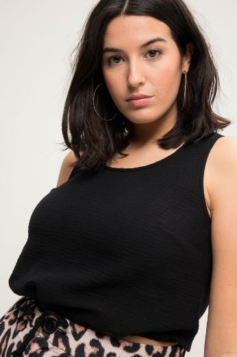 Plus size veliki brojevi Majica bez rukava na vezanje za punije