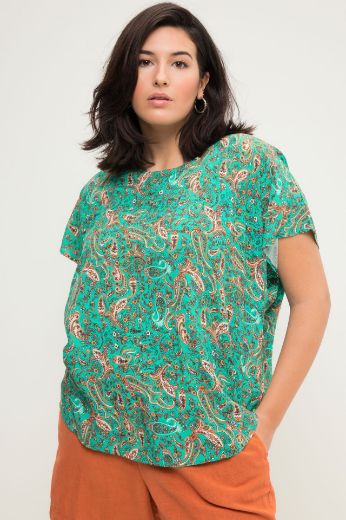 Plus size veliki brojevi Bluza kratkih rukava s printom za punije