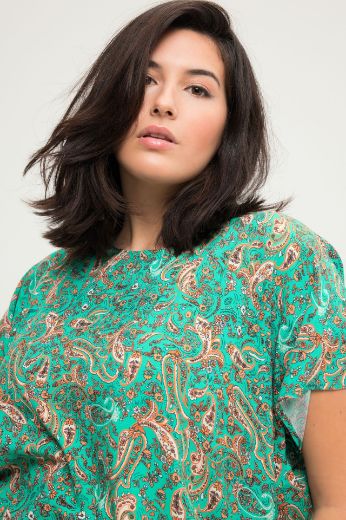 Plus size veliki brojevi Bluza kratkih rukava s printom za punije