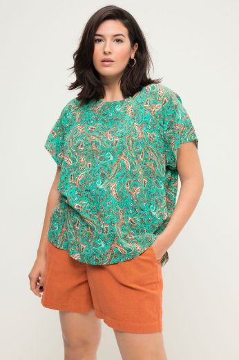 Plus size veliki brojevi Bluza kratkih rukava s printom za punije