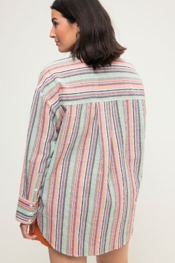 Plus size veliki brojevi Košulja dugih rukava na pruge za punije