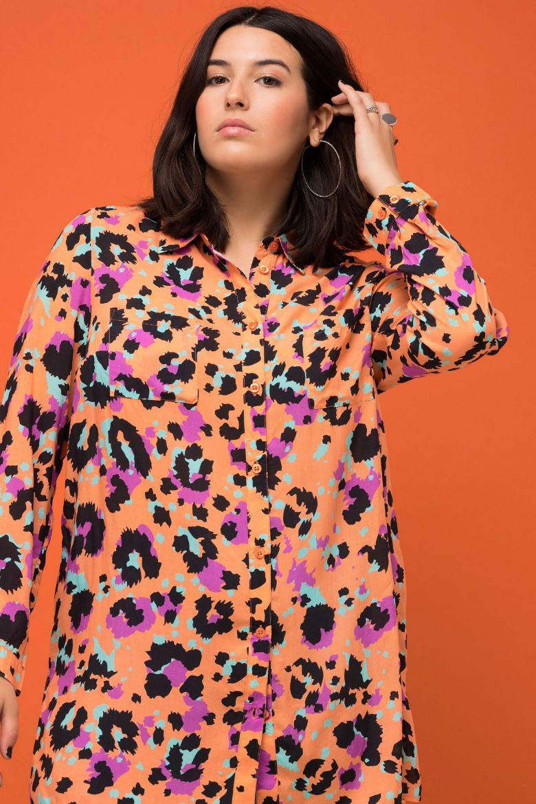 Plus size veliki brojevi Košulja dugih rukava životinjskog printa za punije