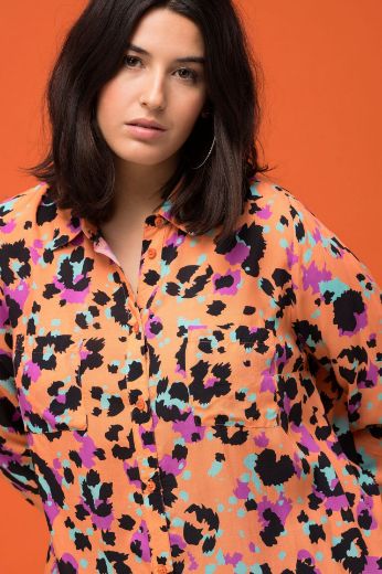 Plus size veliki brojevi Košulja dugih rukava životinjskog printa za punije