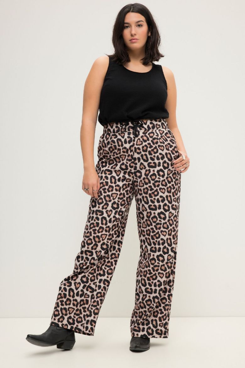 Plus size veliki brojevi Hlače s leopard printom za punije