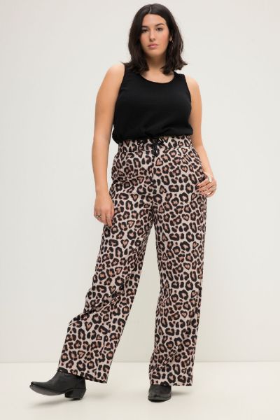 Veliki brojevi Hlače s leopard printom moda za punije