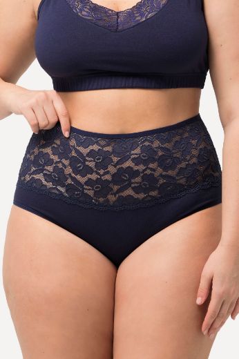 Plus size veliki brojevi Gaćice Maxi srednje visokog struka s čipkom 2 komada za punije
