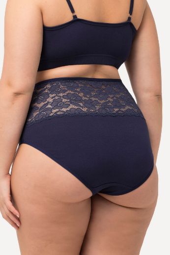 Plus size veliki brojevi Gaćice Maxi srednje visokog struka s čipkom 2 komada za punije