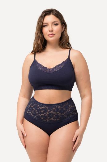 Plus size veliki brojevi Grudnjak bez žica s čipkom V izrez 2 komada za punije