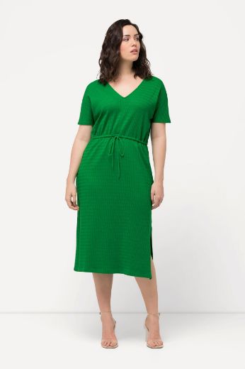 Plus size veliki brojevi Haljina pletena kratkih rukava za punije
