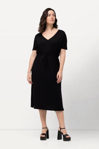 Plus size veliki brojevi Haljina pletena kratkih rukava za punije