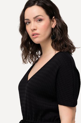 Plus size veliki brojevi Haljina pletena kratkih rukava za punije