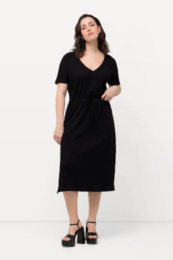 Plus size veliki brojevi Haljina pletena kratkih rukava za punije