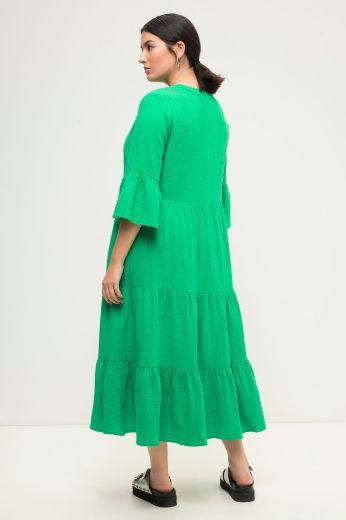 Plus size veliki brojevi Haljina 3/4 rukavi A kroja duži model za punije