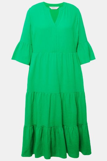 Plus size veliki brojevi Haljina 3/4 rukavi A kroja duži model za punije