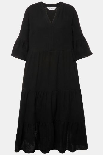 Plus size veliki brojevi Haljina 3/4 rukavi A kroja duži model za punije