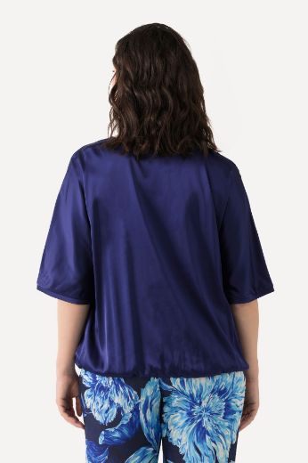 Plus size veliki brojevi Bluza kratkih rukava od satena za punije