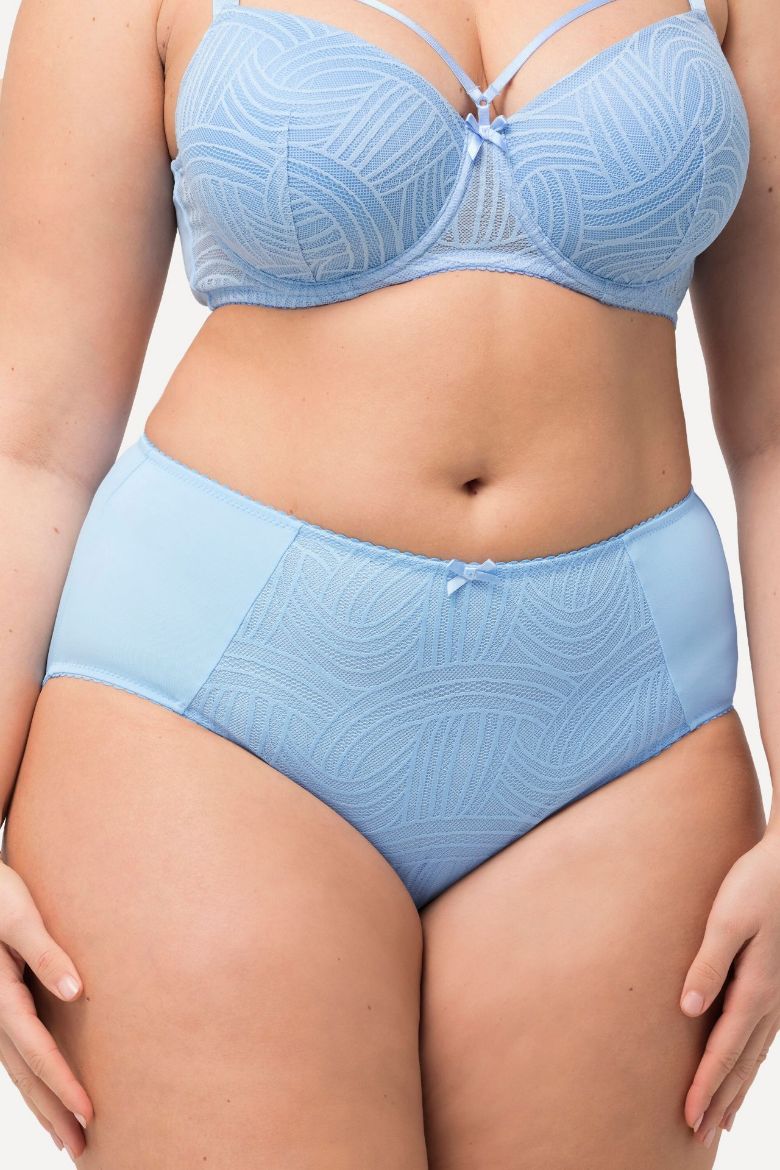 Plus size veliki brojevi Gaćice Midi s valovitom čipkom za punije