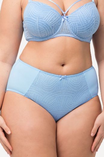 Plus size veliki brojevi Gaćice Midi s valovitom čipkom za punije