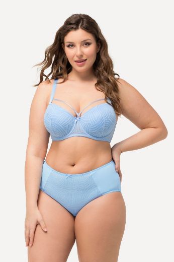 Plus size veliki brojevi Gaćice Midi s valovitom čipkom za punije