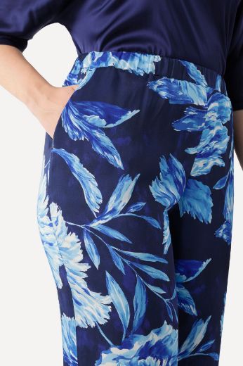 Plus size veliki brojevi Hlače od satena elastičnog struka za punije