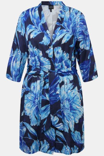 Plus size veliki brojevi Jakna 3/4 rukavi od satena za punije