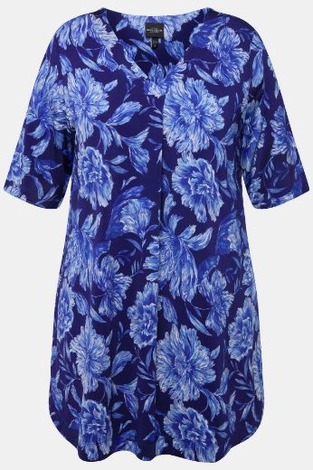 Plus size veliki brojevi Majica kratkih rukava A kroja, V-izrez za punije