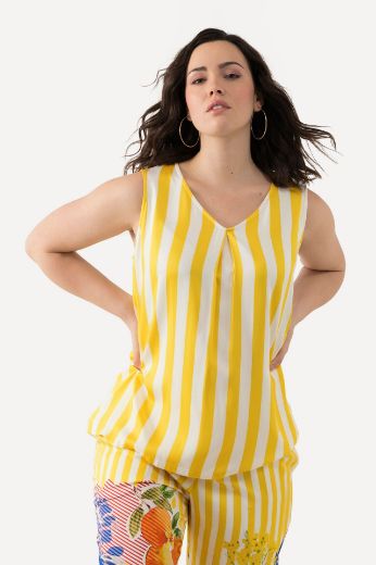 Plus size veliki brojevi Top od satena V izrez za punije