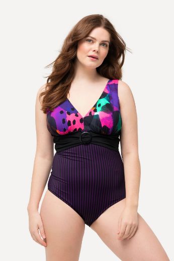 Plus size veliki brojevi Kupaći kostim jednodijelni V izrez za punije