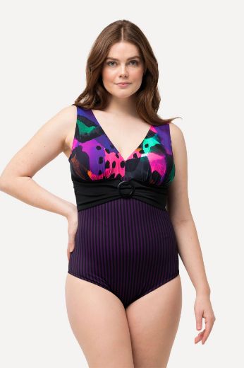 Plus size veliki brojevi Kupaći kostim jednodijelni V izrez za punije