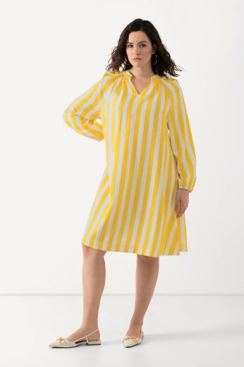 Plus size veliki brojevi Haljina dugih rukava A kroja za punije