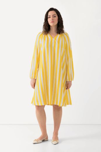 Plus size veliki brojevi Haljina dugih rukava A kroja za punije