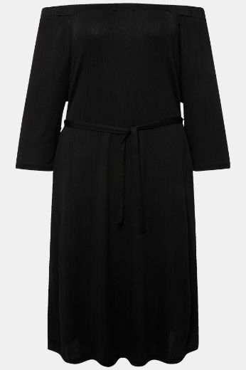 Plus size veliki brojevi Haljina s izrezom 3/4 rukava za punije