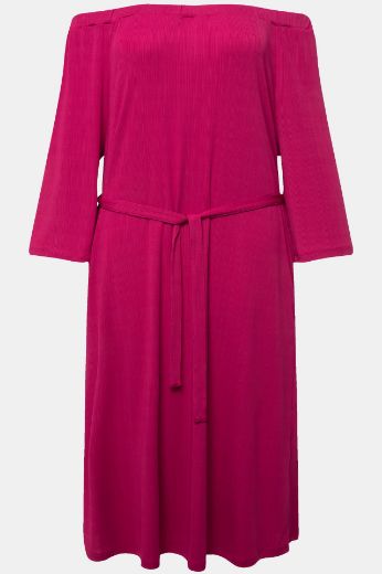 Plus size veliki brojevi Haljina s izrezom 3/4 rukava za punije