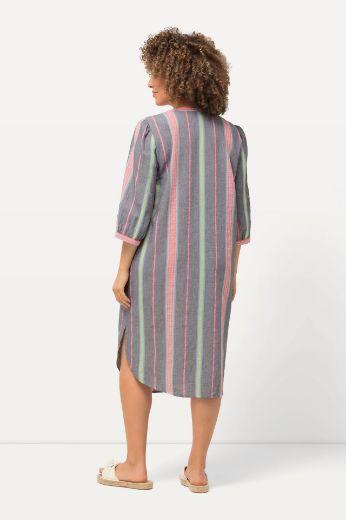 Plus size veliki brojevi Haljina s 3/4 rukavima V izrez za punije