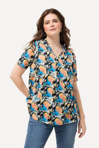 Plus size veliki brojevi Majica kratkih rukava V izrez A kroja za punije