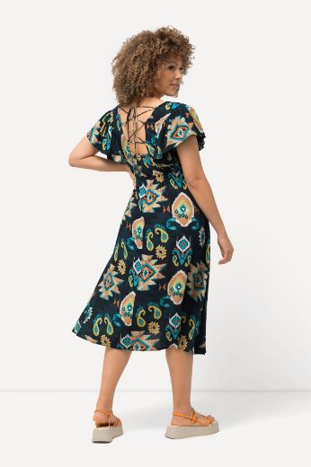 Plus size veliki brojevi Haljina s etno printom A kroja za punije