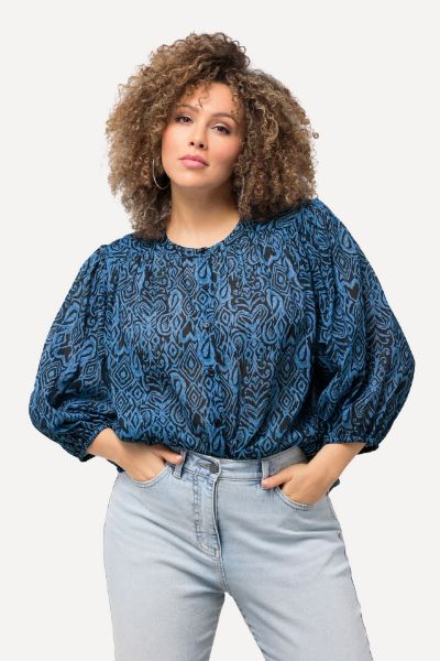 Veliki brojevi Bluza s 3/4 rukavima moda za punije