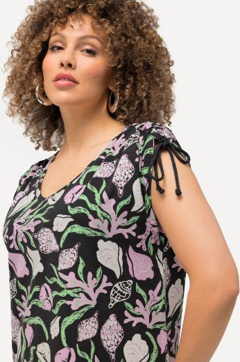 Plus size veliki brojevi Haljina s podesivim naramenicama širokog A kroja V izrez za punije