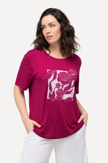 Plus size veliki brojevi Majica kratkih rukava s cvjetnog printa za punije