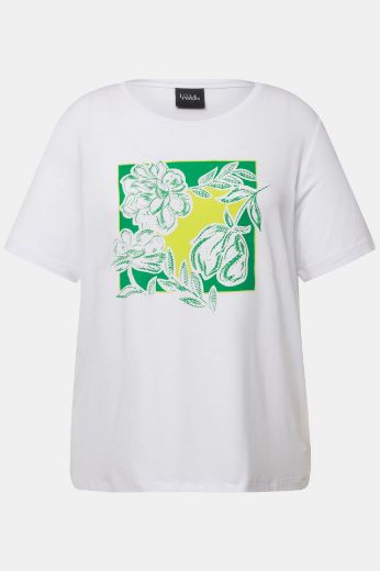 Plus size veliki brojevi Majica kratkih rukava s cvjetnog printa za punije