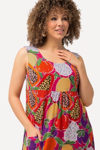Plus size veliki brojevi Haljina bez rukava opuštenog A kroja za punije